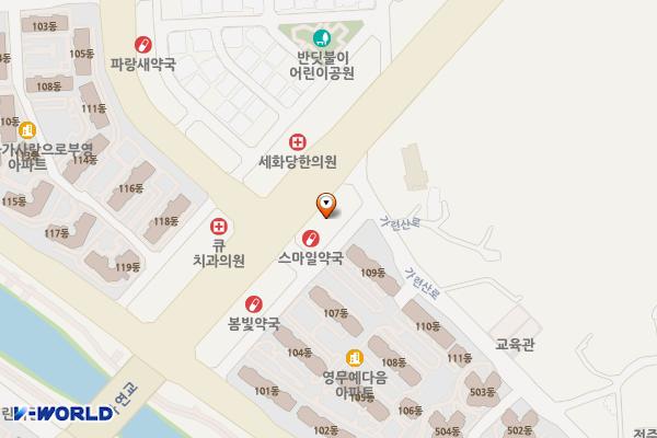 하가지구 리드빌딩 옆 위치 지도 — 전북특별자치도 전주시 덕진구 가련산로 20