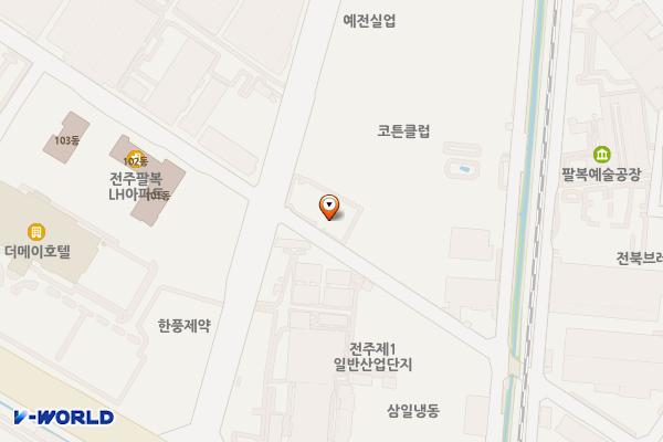 제1산업단지 주차장 위치 지도 — 전북특별자치도 전주시 덕진구 팔복동1가 350-9