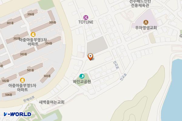 아중지구 부영아파트 옆 위치 지도 — 전북특별자치도 전주시 덕진구 인교6길 13