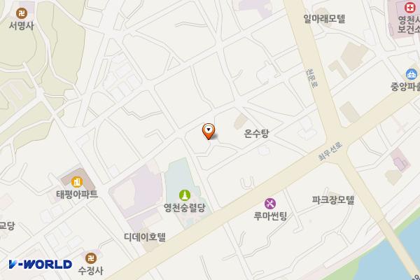 과전1 공영주차장 위치 지도 — 경상북도 영천시 백신애길 10