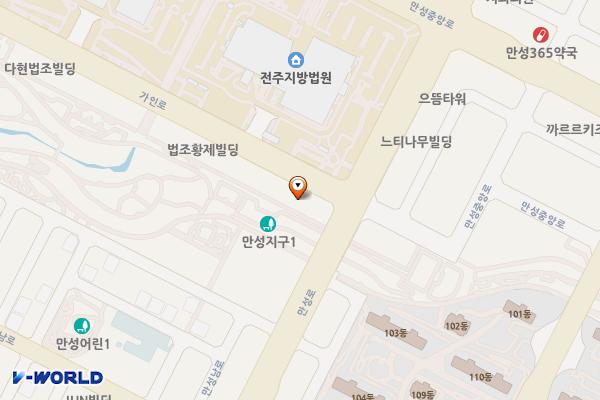 만성지구 제2주차장 위치 지도 — 전북특별자치도 전주시 덕진구 만성동 1265-13
