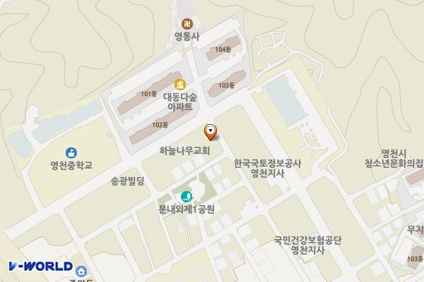 문내1 임시공영주차장 위치 지도 — 경상북도 영천시 문내동 5-11