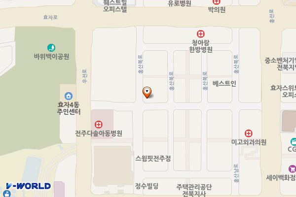서부신시가지 신한은행 위치 지도 — 전북특별자치도 전주시 완산구 홍산북로 13