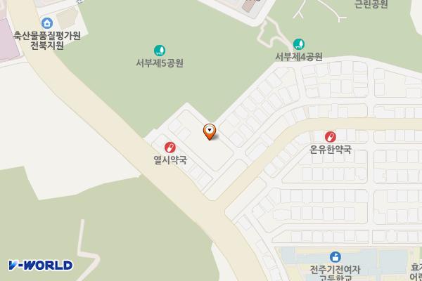 서부신시가지 서곡방면 위치 지도 — 전북특별자치도 전주시 완산구 황강서원1길 7