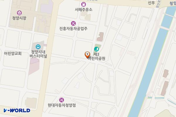 읍내4리 쌈지주차장(청양혁신플랫폼 와유 앞) 위치 지도 — 충청남도 청양군 청양읍 칠갑산로열길20