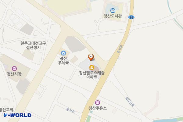 서정리쌈지주차장 위치 지도 — 충청남도 청양군 정산면 서정리 156-10