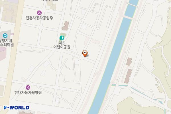 읍내리 제4공영주차장(청양어린이집 후면) 위치 지도 — 충청남도 청양군 청양읍 읍내리 104-238