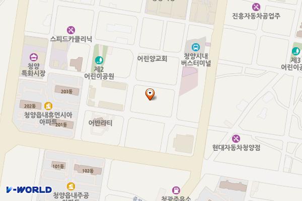 청양시장 주차장 위치 지도 — 충청남도 청양군 청양읍 칠갑산로6길 28