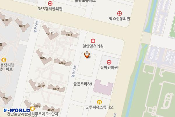 불당 제5공영주차장 위치 지도 — 충청남도 천안시 서북구 불당25로 154