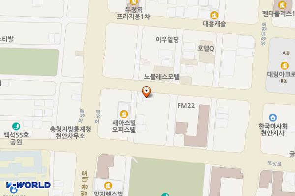 두정 제1공영주차장 위치 지도 — 충청남도 천안시 서북구 두정상가7길 12
