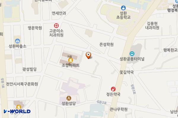 성환 제1공영주차장 위치 지도 — 충청남도 천안시 서북구 성환읍 성환리 357-10