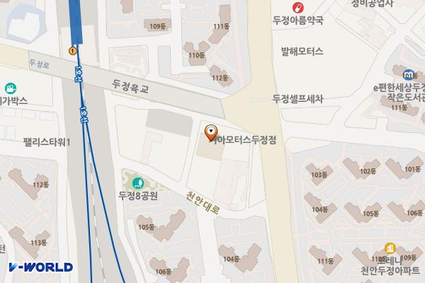 두정역 제1공영주차장 위치 지도 — 충청남도 천안시 서북구 두정로 310