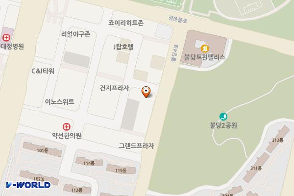 불당 제2공영주차장 위치 지도 — 충청남도 천안시 서북구 검은들3길 3