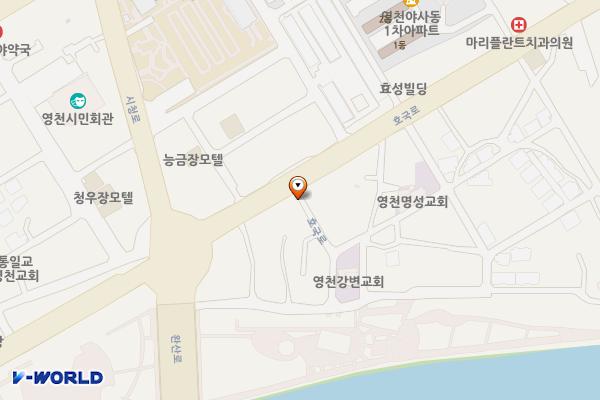 야사1 공영주차장 위치 지도 — 경상북도 영천시 야사동 283-10