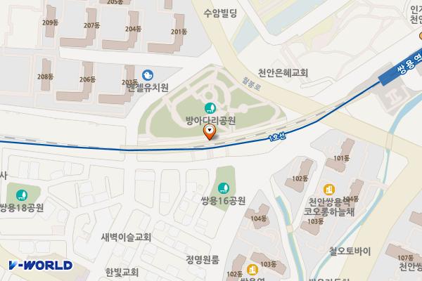 쌍용 제7공영주차장 위치 지도 — 충청남도 천안시 서북구 쌍용동 1564