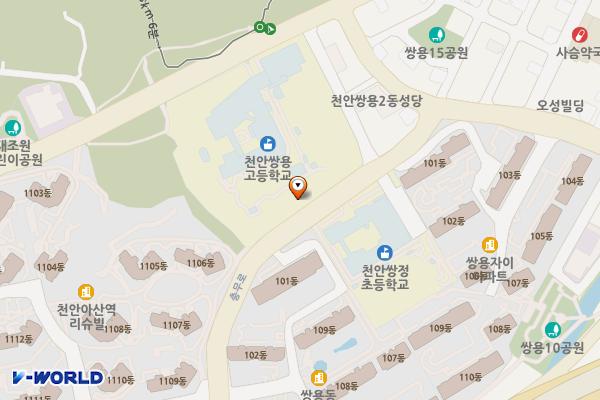 쌍용 제4공영주차장 위치 지도 — 충청남도 천안시 서북구 쌍용동 2074