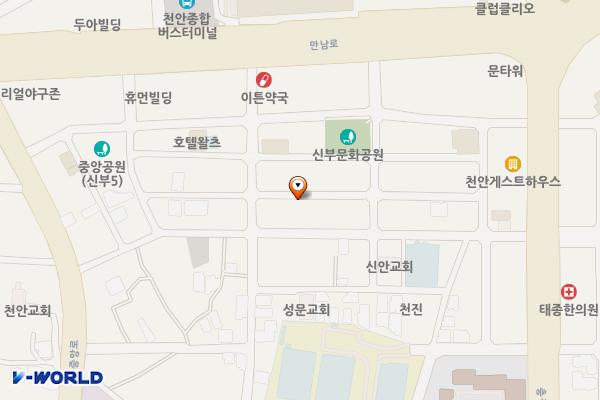 신부 제4공영주차장 위치 지도 — 충청남도 천안시 동남구 먹거리 9길 16