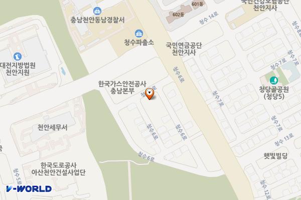 청당 제2공영주차장 위치 지도 — 충청남도 천안시 동남구 청당동 567