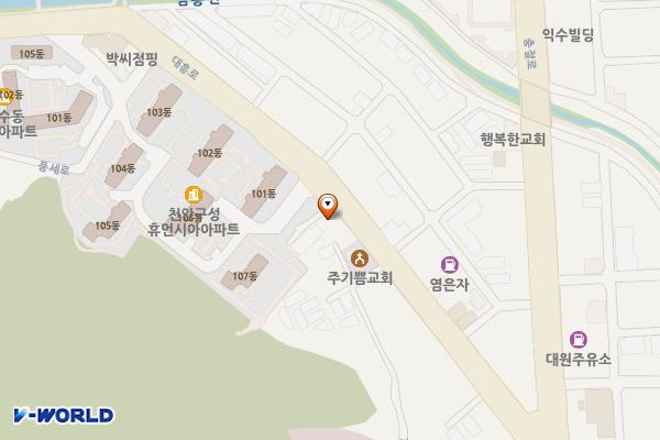 구성 제1공영주차장 위치 지도 — 충청남도 천안시 동남구 대흥로 29
