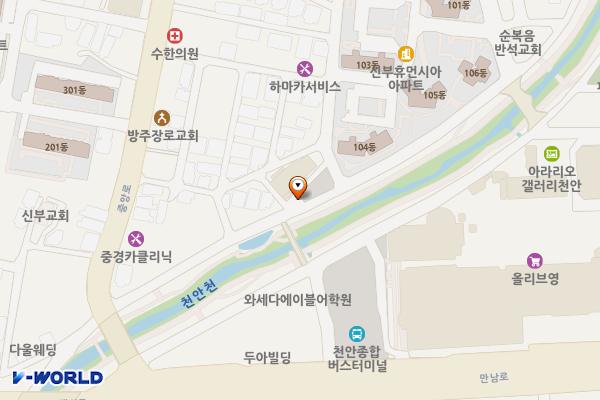 신부 제3공영주차장 위치 지도 — 충청남도 천안시 동남구 신부동 331-43