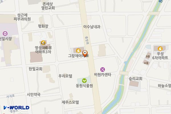 중앙로 제1노상주차장 위치 지도 — 충청남도 천안시 동남구 영성동 129