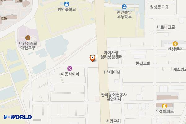버들로 제1노상주차장 위치 지도 — 충청남도 천안시 동남구 원성동 602