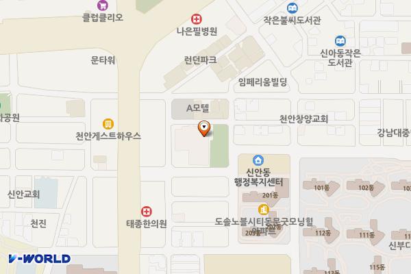 신부문화회관주차장 위치 지도 — 충청남도 천안시 서북구 신부2길 12