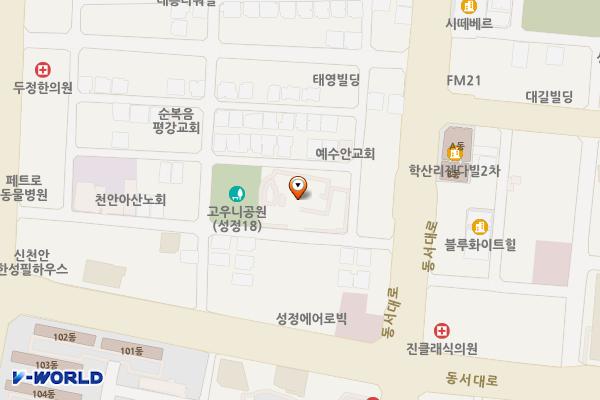 시민문화여성회관주차장 위치 지도 — 충청남도 천안시 서북구 성정중4길 29