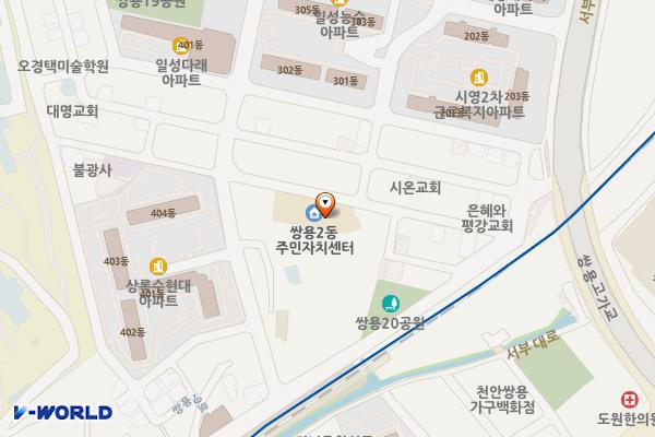 쌍용2동 주차장 위치 지도 — 충청남도 천안시 서북구 쌍용14길 70