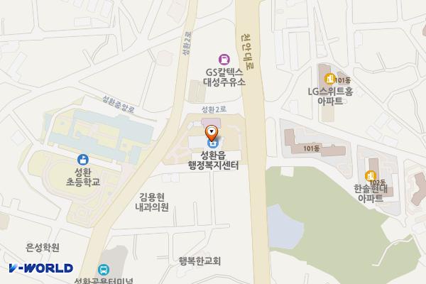 성환읍사무소주차장 위치 지도 — 충청남도 천안시 서북구 성환읍 성환13길 7