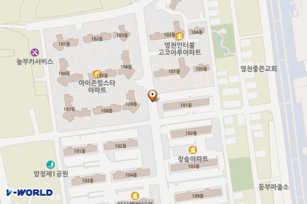 창신1길 노상주차장 위치 지도 — 경상북도 영천시 망정동 534