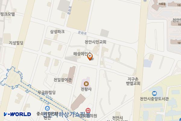 천안역전시장2 주차장 위치 지도 — 충청남도 천안시 동남구 문화동 56-3