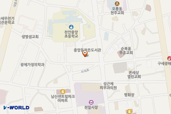 남산중앙시장제2주차장 위치 지도 — 충청남도 천안시 동남구 큰재빼기길 29