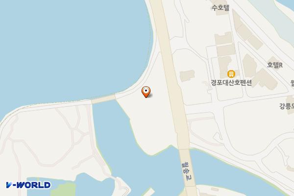 경포호수광장 주차장 위치 지도 — 강원특별자치도 강릉시 강문동 263
