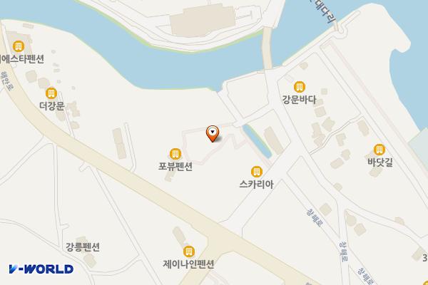 강문해변 제2공영주차장 위치 지도 — 강원특별자치도 강릉시 강문동 283-8