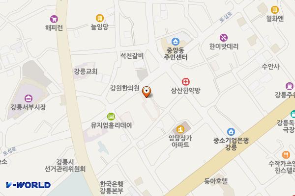 손병욱 베이커리 근처 주차장 위치 지도 — 강원특별자치도 강릉시 임당동 48-3