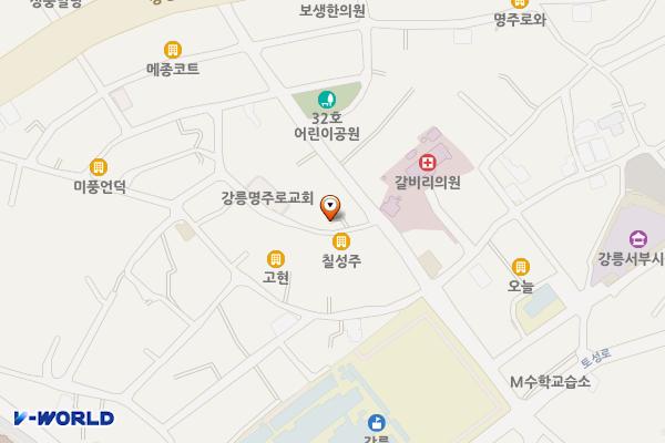 홍제동소주차장6 위치 지도 — 강원특별자치도 강릉시 홍제동 207-10