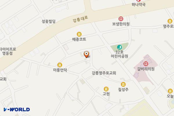 홍제동소주차장5 위치 지도 — 강원특별자치도 강릉시 홍제동 209-4