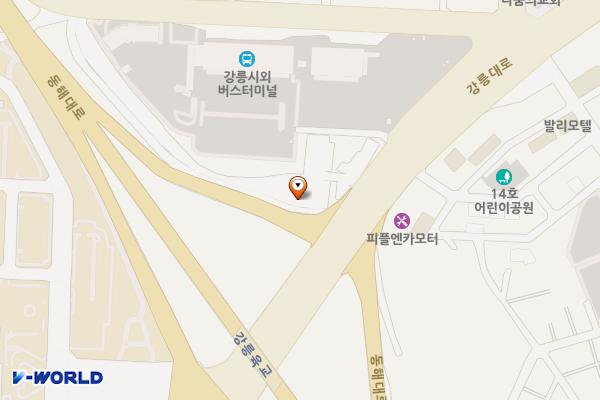 강릉관광개발공사 옆 주차장 위치 지도 — 강원특별자치도 강릉시 홍제동 262-1,992-3,산 117-3