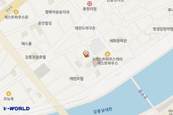성남동 공영주차장 위치 지도 — 강원특별자치도 강릉시 성남동 109-1