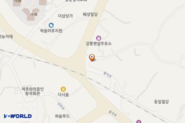 청량학동길 임시주차장 위치 지도 — 강원특별자치도 강릉시 청량동 588-6