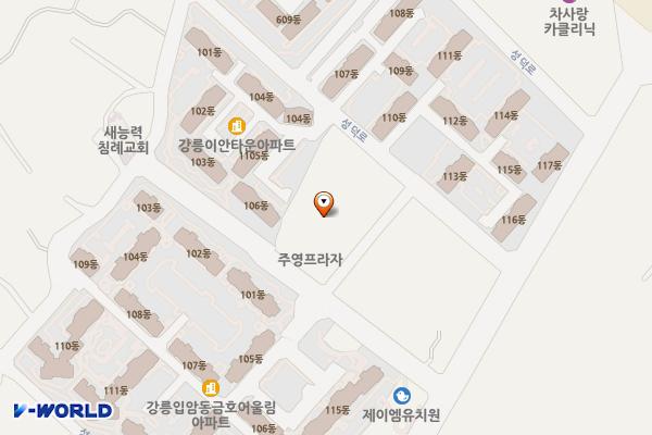 입암동 이안아파트 옆 주차장 위치 지도 — 강원특별자치도 강릉시 입암동 238-4