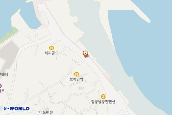 남항진항 해수욕장 주차장 위치 지도 — 강원특별자치도 강릉시 남항진동 1-1