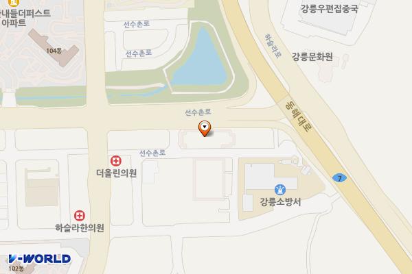 유천지구 공영주차장 위치 지도 — 강원특별자치도 강릉시 홍제동 1032-1