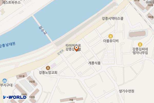 노암동 279-19 주차장 위치 지도 — 강원특별자치도 강릉시 노암동 279-19
