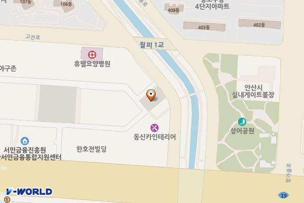 중앙하이츠빌앞 위치 지도 — 경기도 안산시 단원구 고잔동 539-11번지