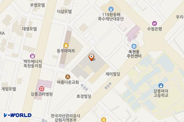 동부시장 공영 주차장 위치 지도 — 강원특별자치도 강릉시 옥천동 244