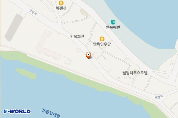 경강로(솔바람다리-동해상사) 위치 지도 — 강원특별자치도 강릉시 견소동 110-3