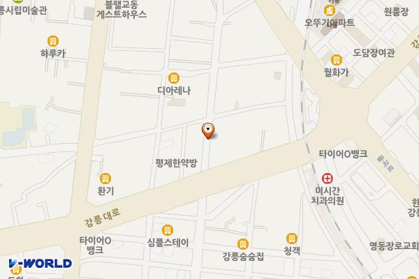 강릉대로(교동사거리-철길위) 위치 지도 — 강원특별자치도 강릉시 교동 159-49