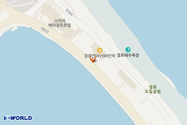 해안로(창랑정-버스승강장) 위치 지도 — 강원특별자치도 강릉시 강문동 산4-10